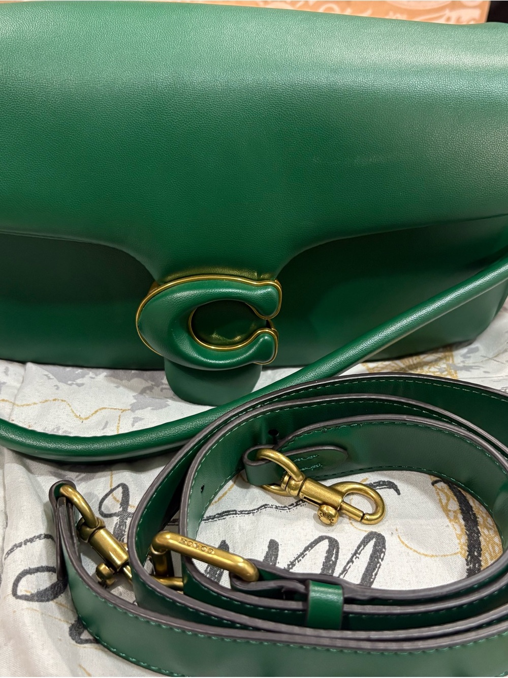 Coach Tabby 26 Dark Green Handbag